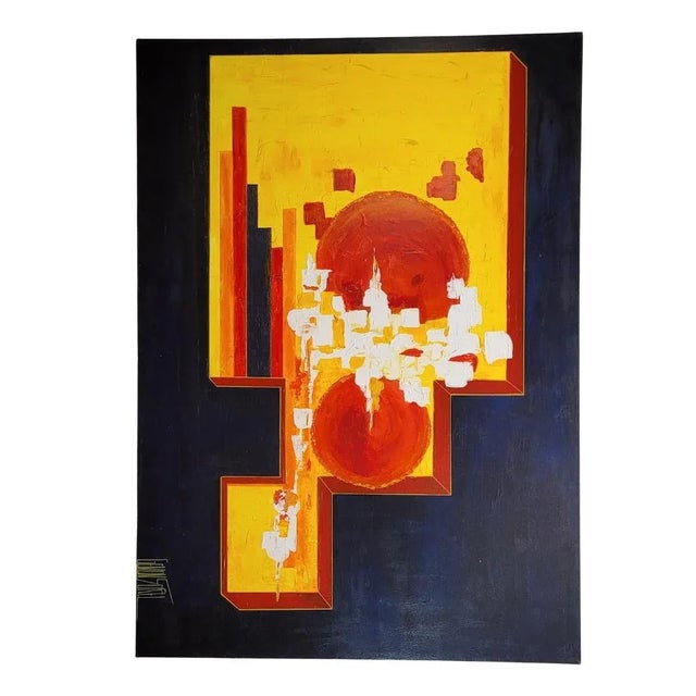 “Sun of Africa,” Cécile Genon Sorel, Contemporary Art, 2007 – France Magnificent large-format oil on canvas, titled Sun of...