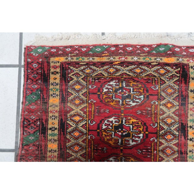 1960s, Handmade Vintage Afghan Ersari Mat 1.5' X 1.6' For Sale - Image 10 of 11