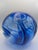William Worcester Glassworks Signed 1987 Studio Art Glass Vase Cobalt Blue For Sale - Image 13 of 13