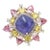 Chic Multi Gemstone Diamond Cocktail Ring Size 5 in 14k Yellow Gold, 18.52 Ct For Sale