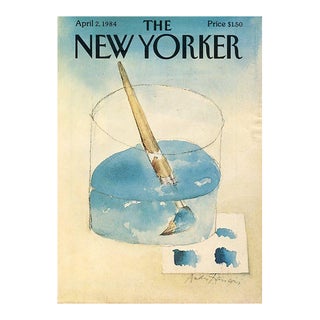 1984 Vintage New Yorker Cover, April 2 (Andre Francois), Original New Yorker Magazine Cover, Art, Painting For Sale