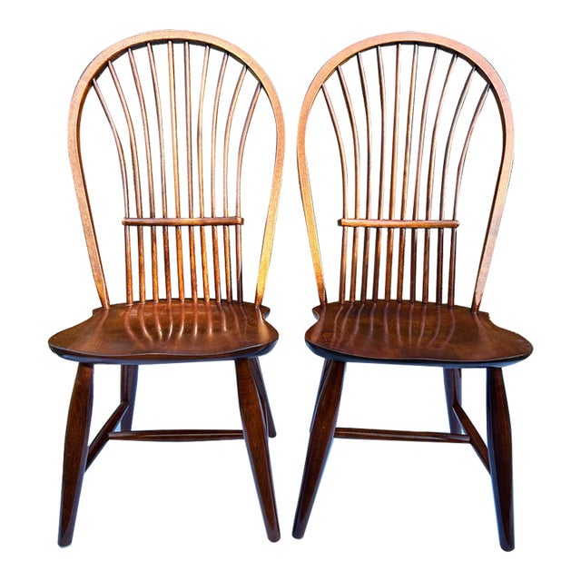 1990’s Nichols and Stone High Back Windsor Chairs - a Pair For Sale