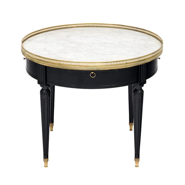 Wood Louis XVI Style, French Antique Bouillotte Side Table For Sale - Image 7 of 9