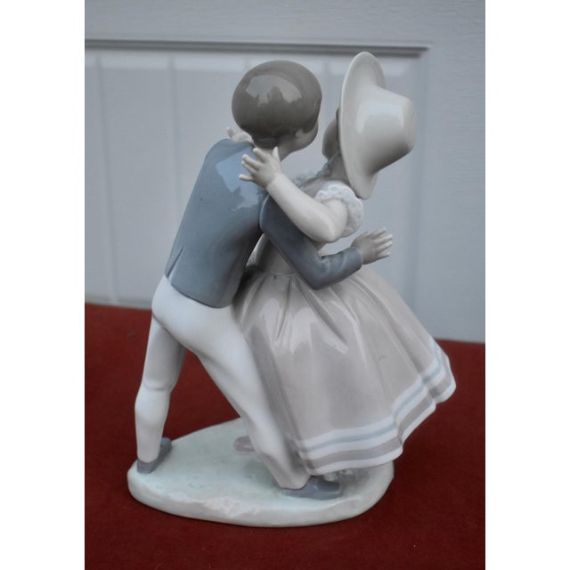 Llardo Porcelain Figurine Waltz Time Precious Love Boy Kissing Girl Retired For Sale - Image 9 of 15