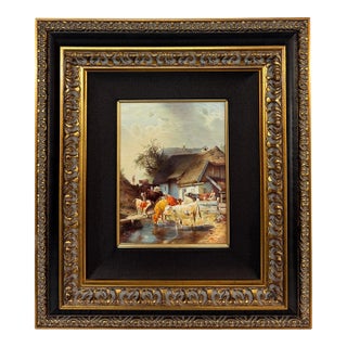 Jaggu Prasad Realist Master Oil on Board Original Painting, Signed For Sale