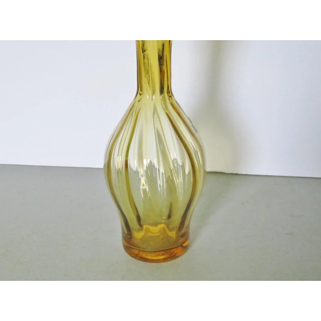 Modern Mid 20th Century Blenko Modern Yellow Art Glass Vase For Sale - Image 3 of 8