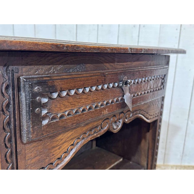 Wood Louis XV Style Oak Bookcase with Drawer, 1900s For Sale - Image 7 of 13
