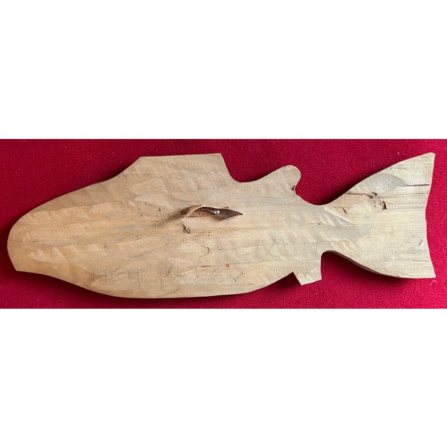 Squamish Nation Carved Wood and Paint Decorated Salmon Fish Wall Sculpture by Neil Baker For Sale In New York - Image 6 of 9