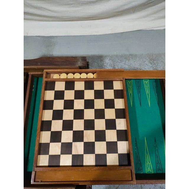 Early 20th Century French Louis XV Style Marquetry Convertible Game Table With Chess & Backgammon For Sale - Image 9 of 17