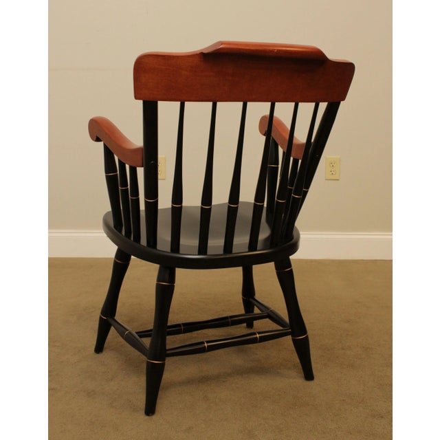 Wood Saint Augustine Preparatory School Black with Cherry University Armchair For Sale - Image 7 of 13