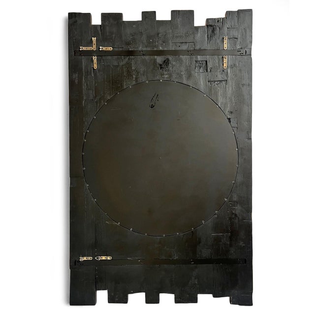2020s Salvaged Round Fence Mirror For Sale - Image 5 of 5