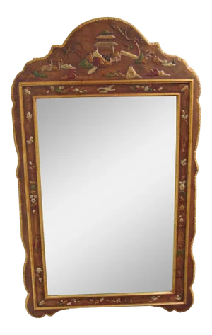 Chinoiserie Decorated Cherry Mirror