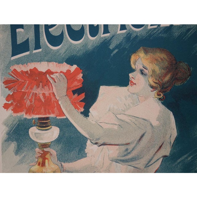 Lucien Lefevre, Electricine, Original Lithograph, 1897 For Sale - Image 7 of 8