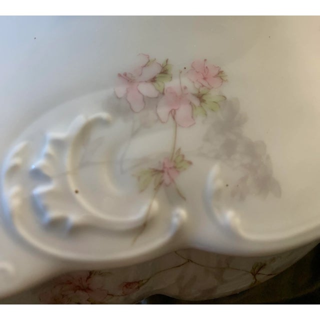 Antique Oval Scalloped Edge Porcelain Serving Dish Haviland & Co For Sale - Image 9 of 10