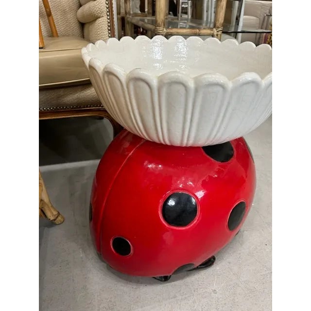 Vintage Large Ceramic Ladybug Planter For Sale In West Palm - Image 6 of 9