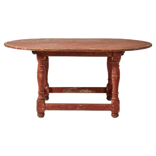 Swedish Baroque Farmhouse Table, 1760s For Sale