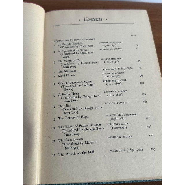 Maroon 1945 First Edition "Bedside Book of Famous French Stories" For Sale - Image 8 of 11