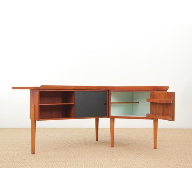 Mid-Century Modern Scandinavian Boomerang Desk by Arne Hovmand-Olsen, 1950s For Sale - Image 17 of 18