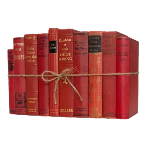 Decorative Books - Vintage Orchard Book Bundle - 1 Foot of Red Books