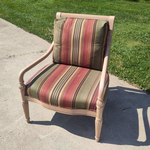 1980s Lounge Armchairs (Set of 2) • Neoclassical French-Style Bergère • by Bernhardt For Sale - Image 5 of 16