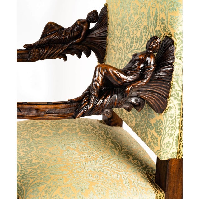 Mid 19th Century Venetian Parade Armchairs attributed to Atelier Valentino Panciera Besarèl, 1850s, Set of 2 For Sale - Image 5 of 7