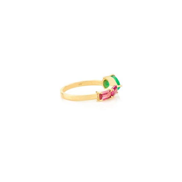 Not Yet Made - Made To Order Open Design Pear & Baguette Toe Et Moi Ring by VRjewels Size 6.5 For Sale - Image 5 of 12