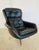 Mid-Century Danish Black Leather Swivel Chair by Bramin from Bramin For Sale - Image 9 of 18