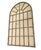 Bring architectural elegance and timeless vintage charm into your home with this stunning arched iron windowpane mirror....