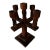 Vintage Hand Carved Wood Five Arms Candelabra/ Sold For Sale