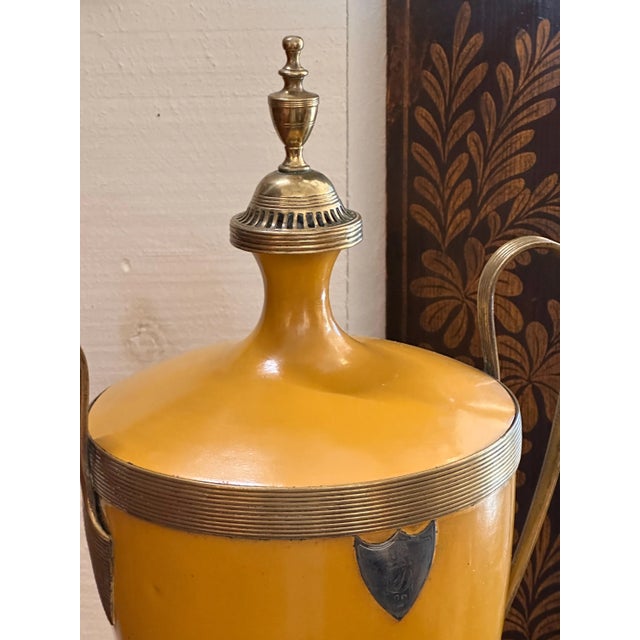 Canary Yellow 19th Century Tole Samovar For Sale - Image 8 of 8