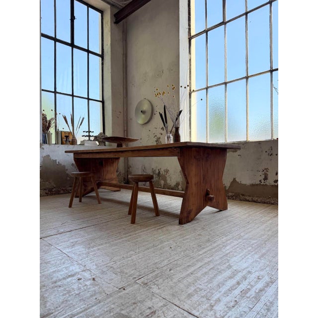 Pine Farmhouse Table, 1950s For Sale - Image 12 of 18