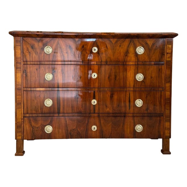 Biedermeier Chest of Drawers in Walnut For Sale