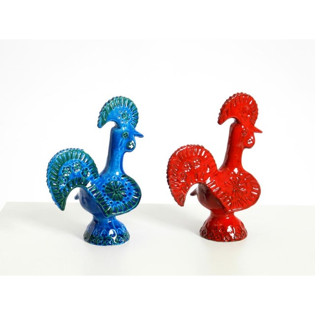 Bitossi Ceramic Roosters by Aldo Londi for Bitossi, Italy, 1960s, Set of 2 For Sale - Image 4 of 18
