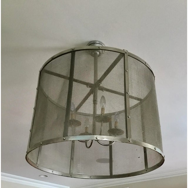 Contemporary Metal Cage Chandelier For Sale - Image 3 of 11