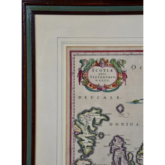 Sculpture Materials Northern Scotland: 17th Century Hand-Colored Map by Mercator, 1636 For Sale - Image 7 of 7