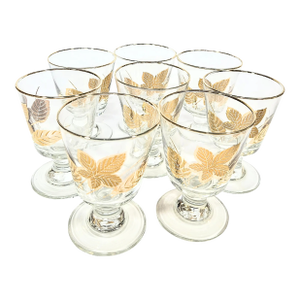 Mid-Century 22 Kt Gold Champagne Coupes- Set of Eight