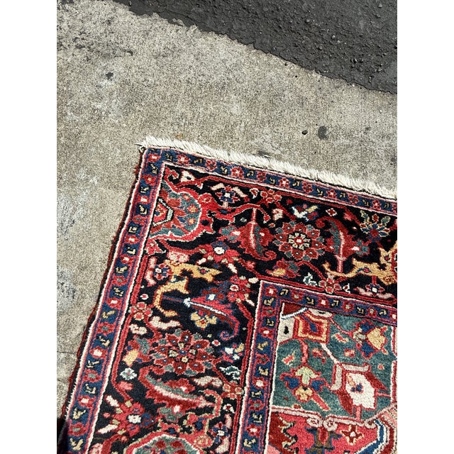 9ft 4in × 12ft 4in Iranian Hariz Area Rug With Jewel Tones For Sale - Image 10 of 13