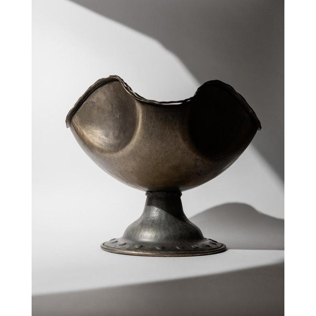 Metal Vintage Silver-Plated Copper Bowl, 1950s For Sale - Image 7 of 12