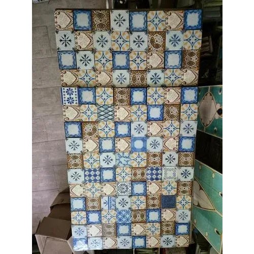 Ochre Glazed Relief Tiles, 1920s, Set of 119 For Sale - Image 10 of 11