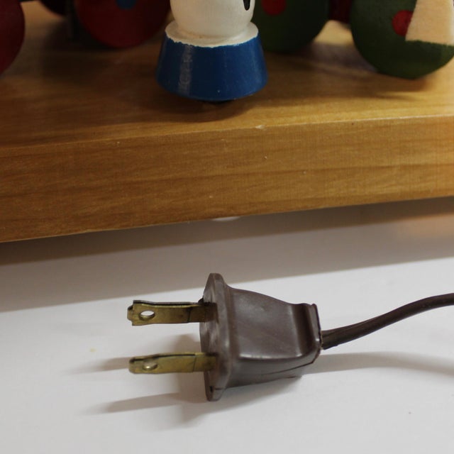 Wood 1970s Train Lamp With Music Box and Nightlight | Nursery Originals Inc. For Sale - Image 7 of 8