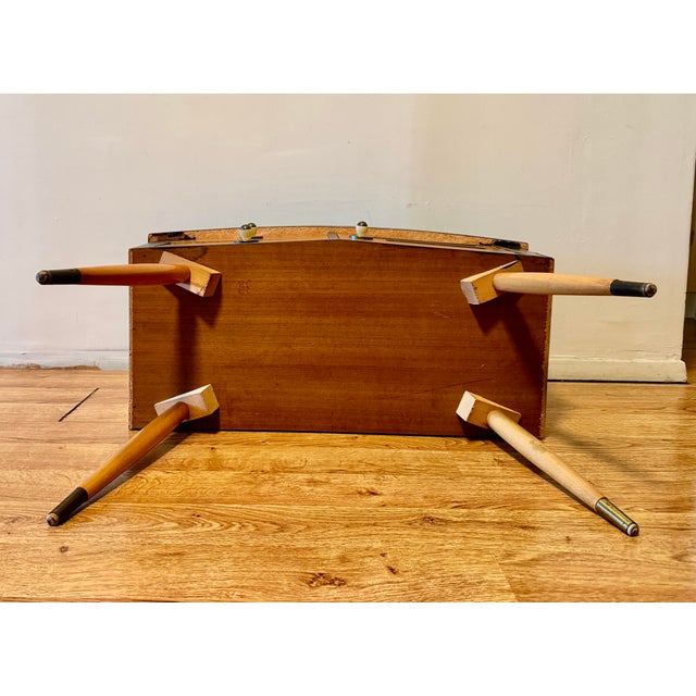 1950s German “Googie” Style Console Table W/Cabinet Space Age Swank Glass Top For Sale - Image 12 of 12