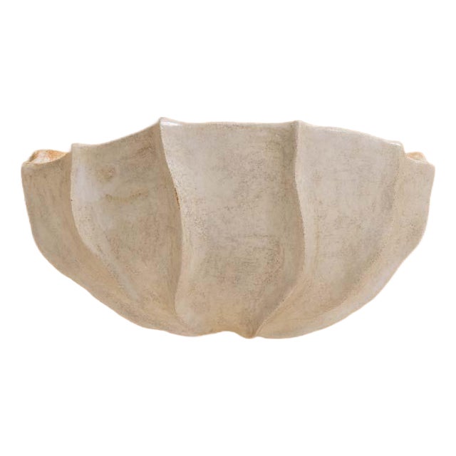 Thala Sculptural Ceramic Sconce For Sale
