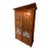 Antique C. 1900-1915 Quarter-Sawn Tiger Oak Beveled Glass Display China Cabinet For Sale