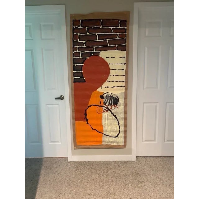 2010s Large Abstract Painting by Artist Christopher Shoemaker 72” High For Sale - Image 5 of 7