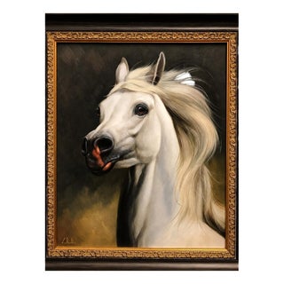 Mexican School, Classical Horse, Oil Painting on Canvas For Sale