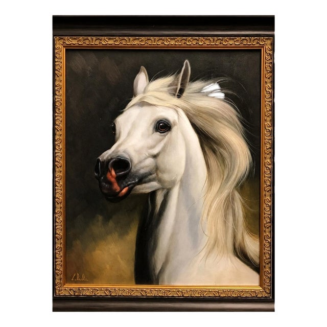 Mexican School, Classical Horse, Oil Painting on Canvas For Sale