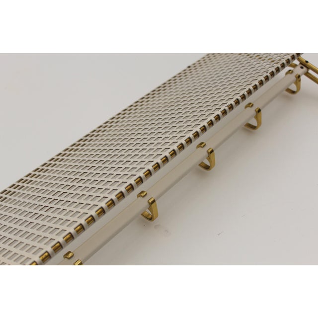Mid-Century Modern Mid-Century Wall Coat Rack in Perforated Metal, 1950s For Sale - Image 3 of 18