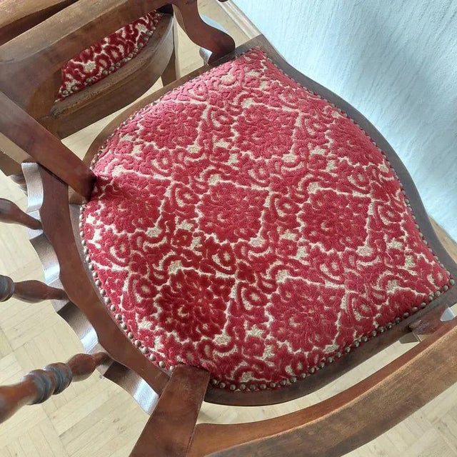 Antique Wilhelminian Walnut Chairs, 1880s, Set of 2 For Sale - Image 10 of 14