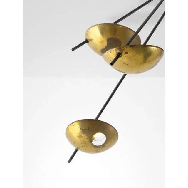 Vintage Italian Stilnovo Chandelier Model 1036 For Sale - Image 4 of 6