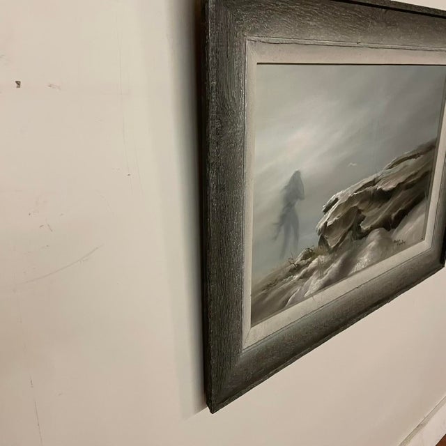 Wood Hulan Fleming “Dawn” 1967 Original Oil Painting For Sale - Image 7 of 11